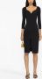 Elisabetta Franchi Midi-jurk met V-hals Zwart - Thumbnail 4