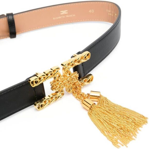 Elisabetta Franchi Riem met logoplakkaat Zwart