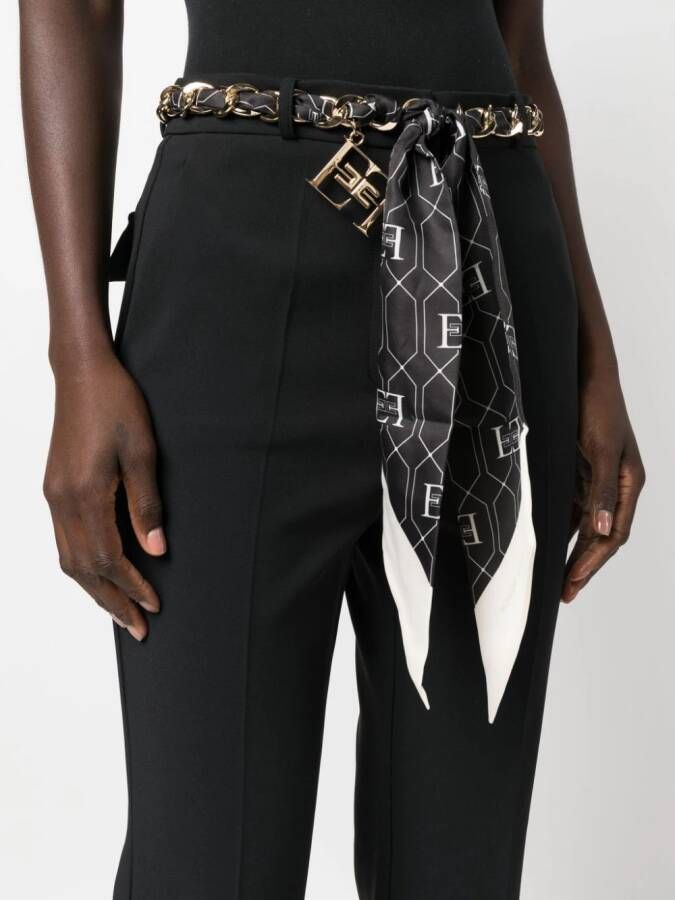 Elisabetta Franchi Cropped broek Zwart