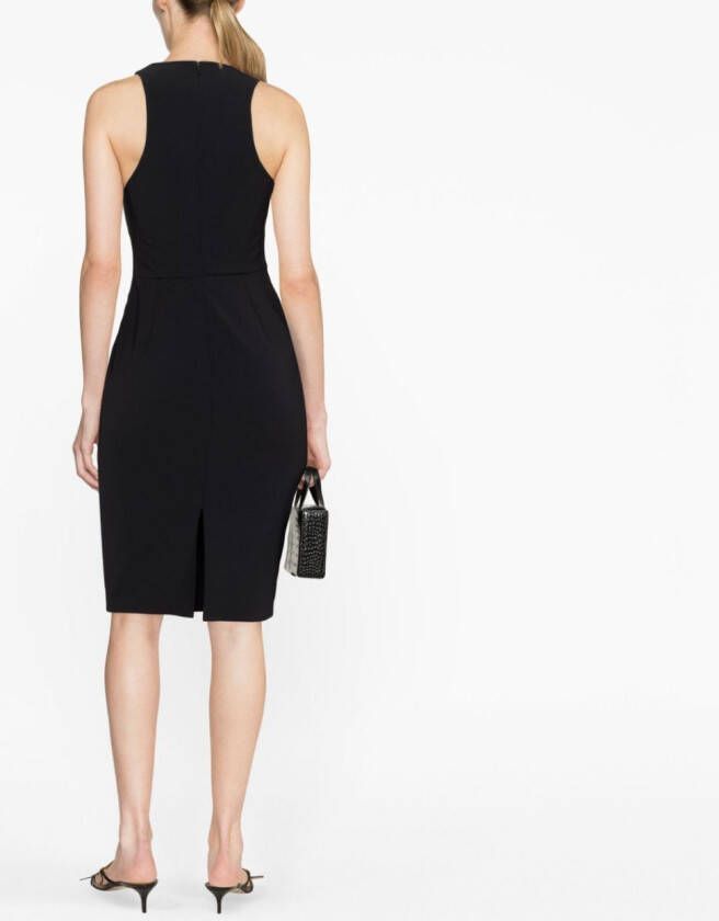 Elisabetta Franchi Mouwloze midi-jurk Zwart