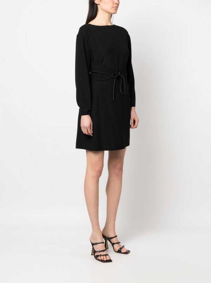 Emporio Armani Midi-jurk met ceintuur Zwart