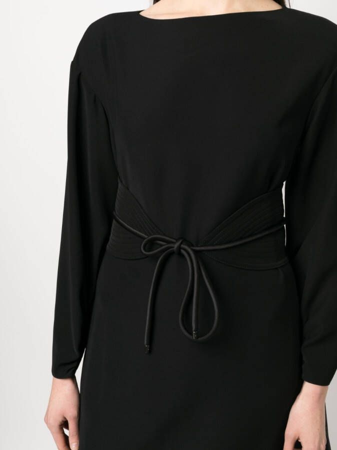 Emporio Armani Midi-jurk met ceintuur Zwart