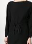 Emporio Armani Midi-jurk met ceintuur Zwart - Thumbnail 5