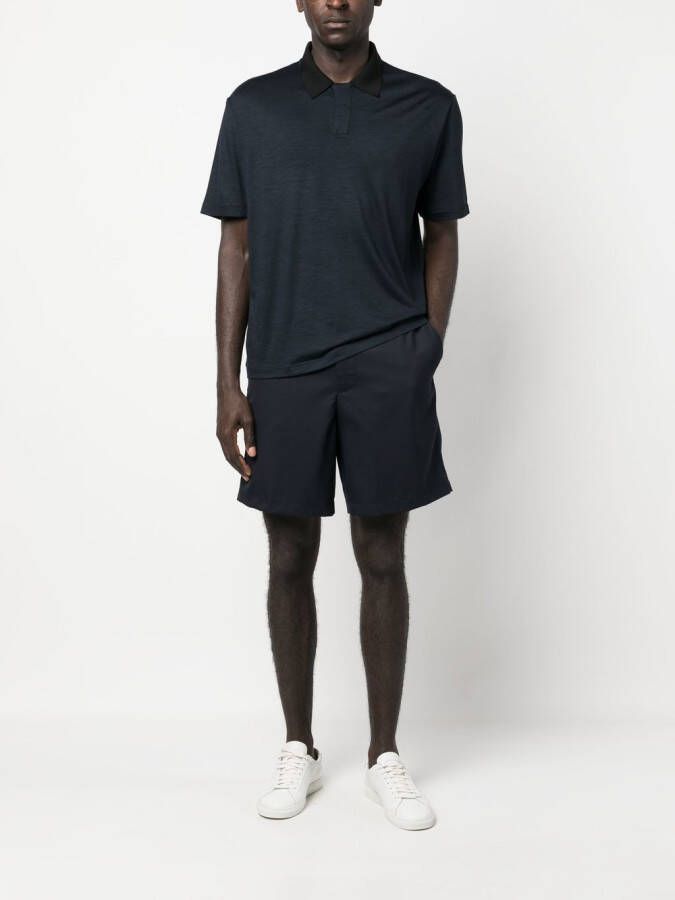 Emporio Armani Bermuda shorts met elastische tailleband Blauw