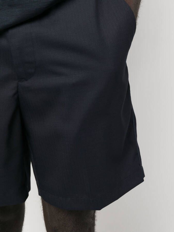 Emporio Armani Bermuda shorts met elastische tailleband Blauw