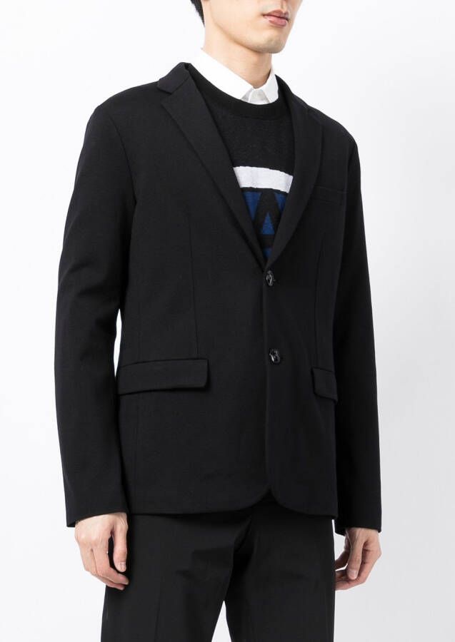 Emporio Armani Blazer met enkele rij knopen Zwart