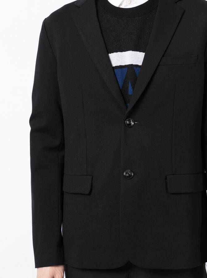 Emporio Armani Blazer met enkele rij knopen Zwart