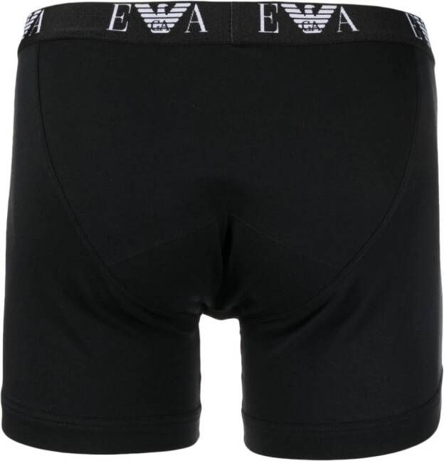 Emporio Armani Boxershorts met logoband Zwart