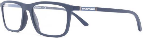 Emporio Armani Bril met rechthoekig montuur Blauw