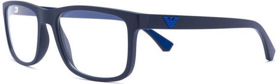 Emporio Armani Bril met vierkant montuur Blauw