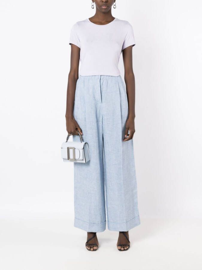 Emporio Armani Broek met elastische taille Blauw