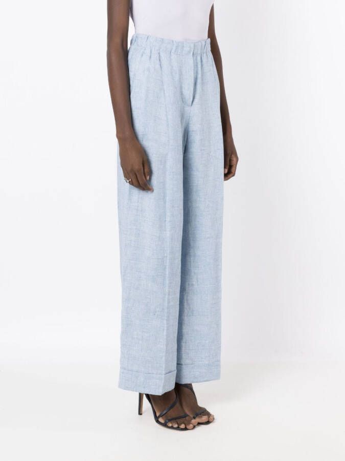 Emporio Armani Broek met elastische taille Blauw