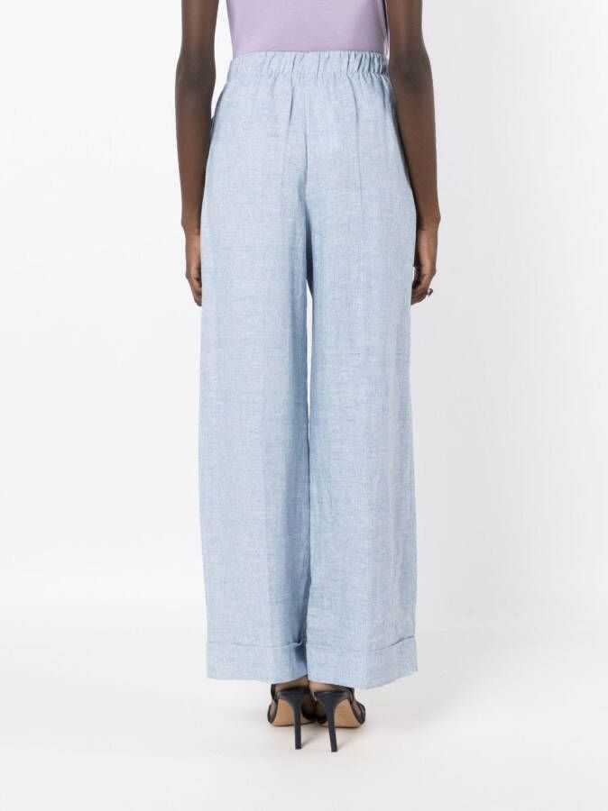Emporio Armani Broek met elastische taille Blauw