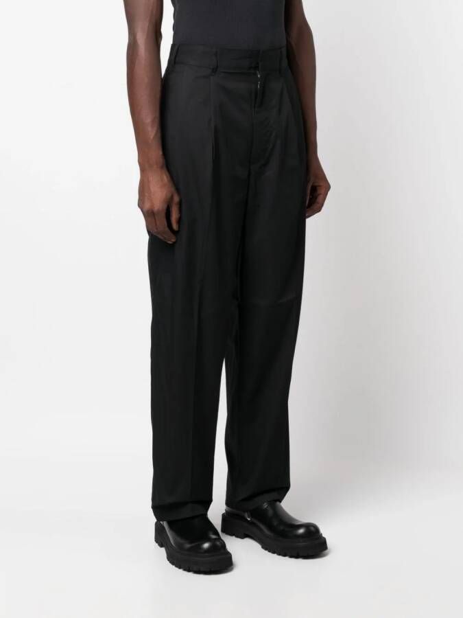 Emporio Armani Broek met geplooid detail Zwart