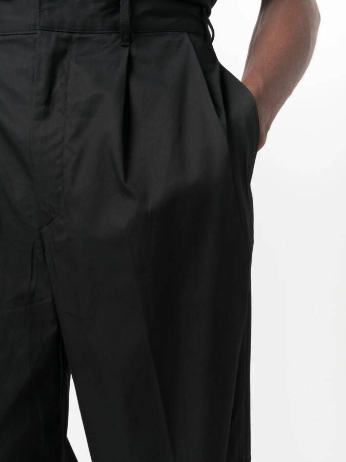 Emporio Armani Broek met geplooid detail Zwart