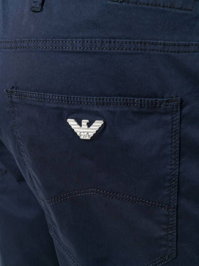 Emporio Armani straight-leg trousers Blauw