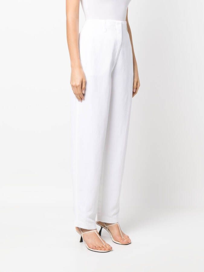 Emporio Armani Broek met wijde pijpen Wit