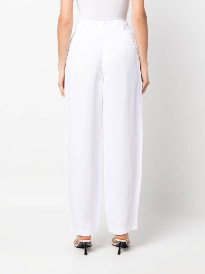 Emporio Armani Broek met wijde pijpen Wit