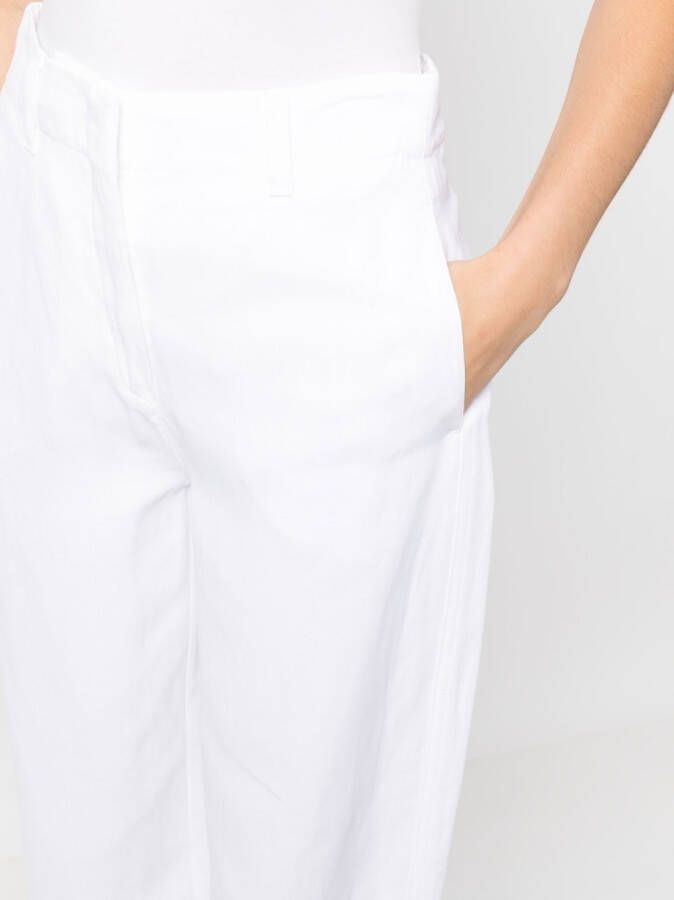 Emporio Armani Broek met wijde pijpen Wit
