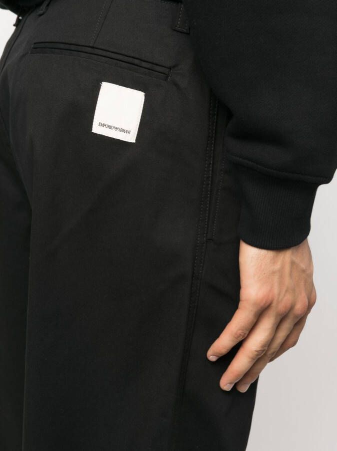 Emporio Armani ASV gabardine chino Zwart