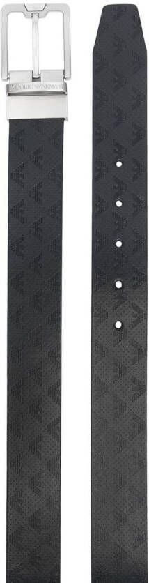 Emporio Armani Leren gespriem Zwart