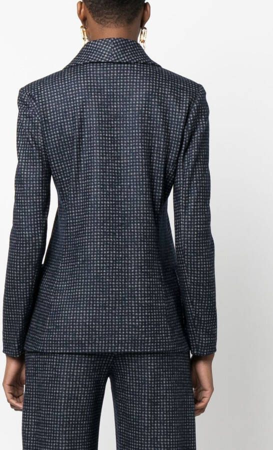 Emporio Armani Geruite blazer Blauw
