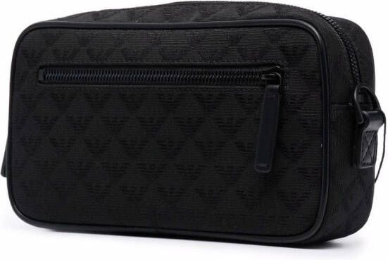 Emporio Armani Clutch met logoplakkaat Zwart