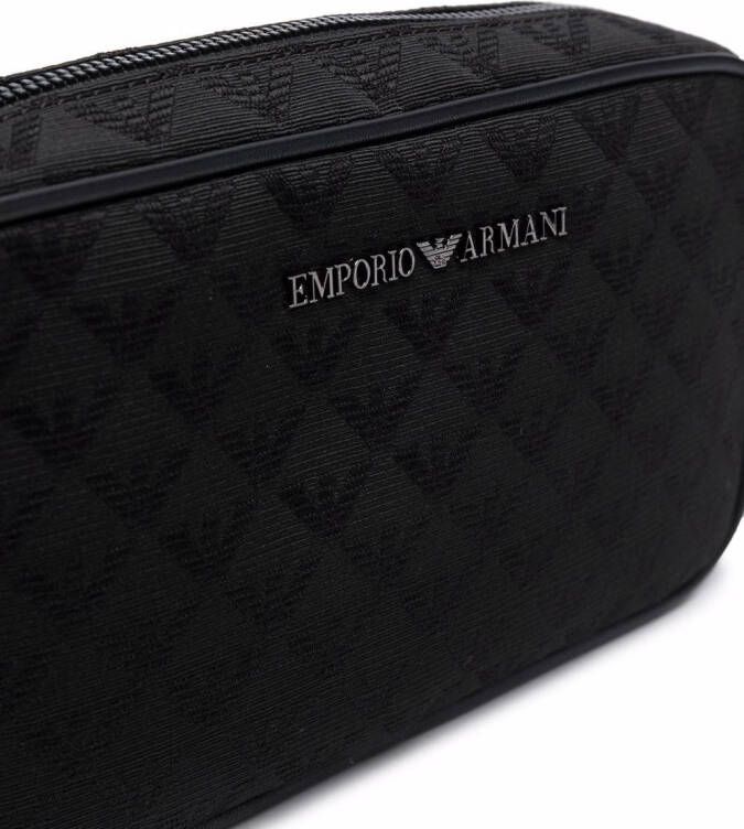 Emporio Armani Clutch met logoplakkaat Zwart