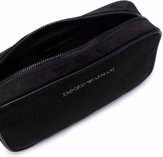 Emporio Armani Clutch met logoplakkaat Zwart