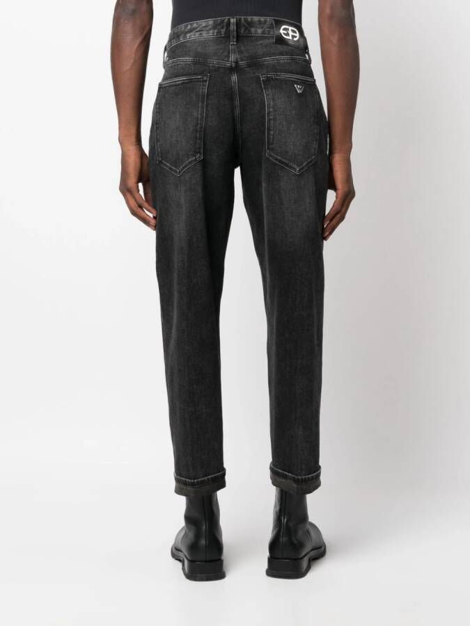 Emporio Armani Cropped jeans Zwart