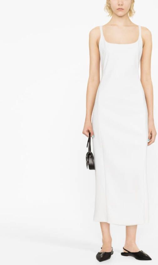 Emporio Armani Midi-jurk met uitgesneden detail Wit