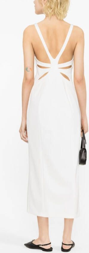 Emporio Armani Midi-jurk met uitgesneden detail Wit