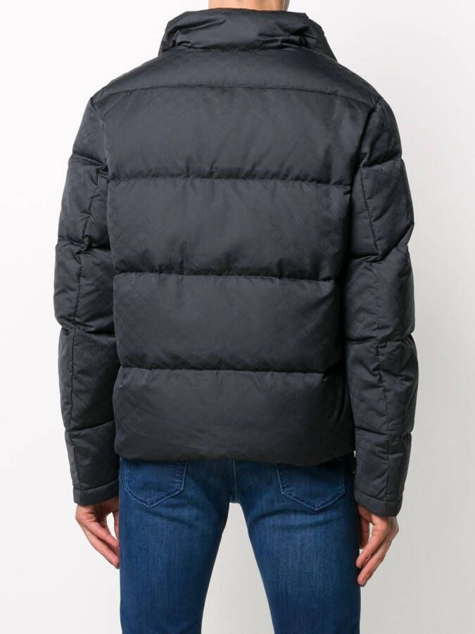 Emporio Armani Gewatteerd donsjack met jacquard Blauw