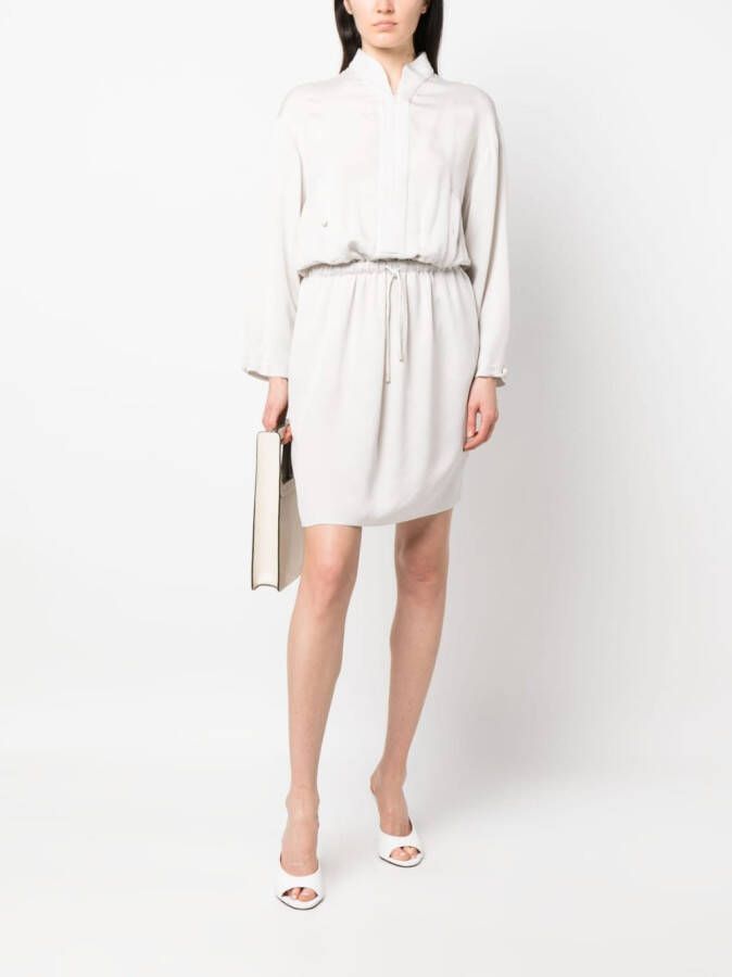 Emporio Armani Gedrapeerde blousejurk Beige