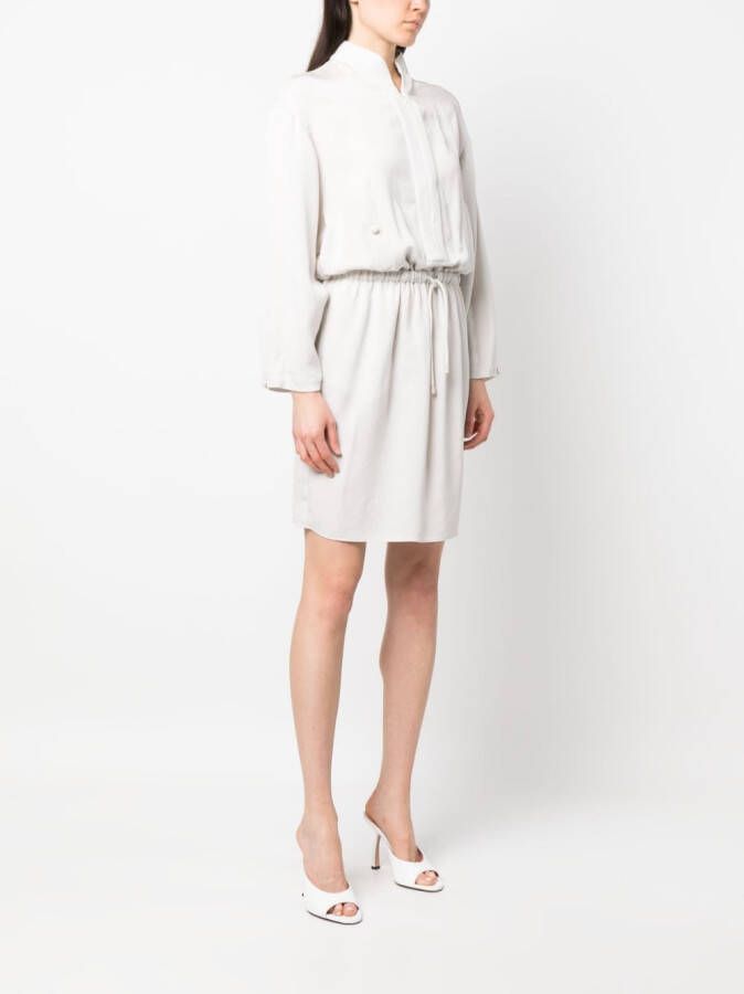 Emporio Armani Gedrapeerde blousejurk Beige