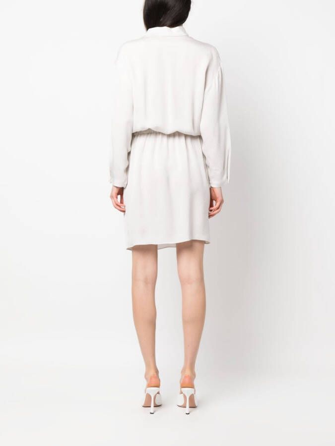 Emporio Armani Gedrapeerde blousejurk Beige