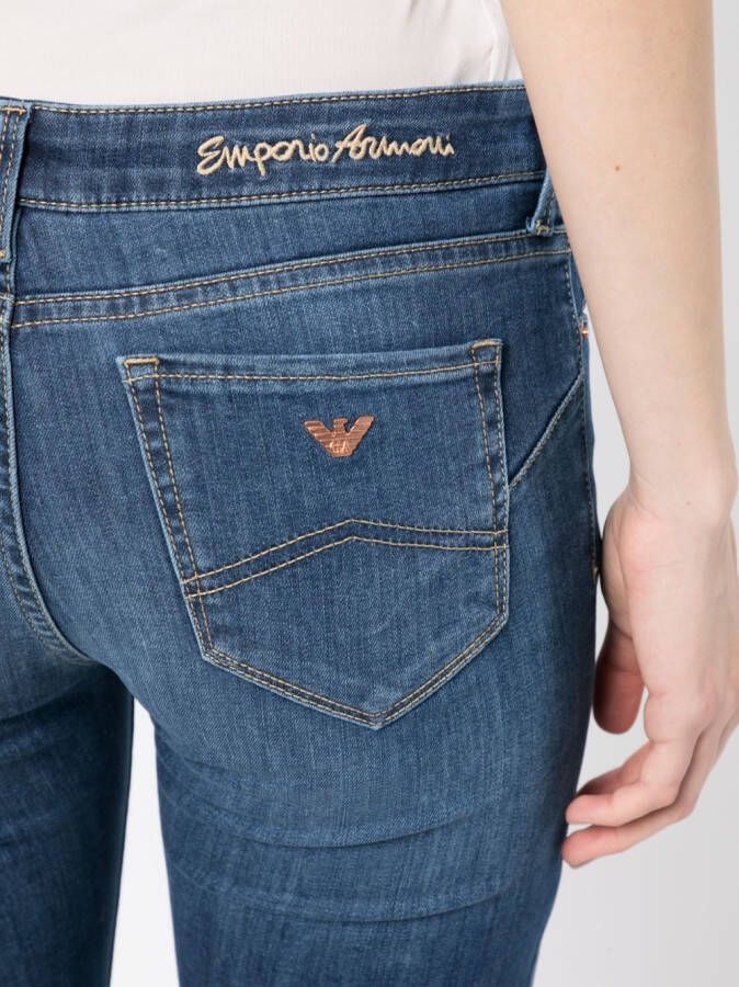 Emporio Armani Jeans met geborduurd logo Blauw