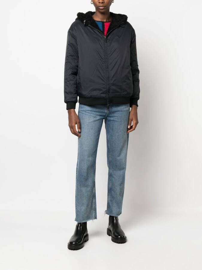 Emporio Armani Jack van imitatielamswol Zwart