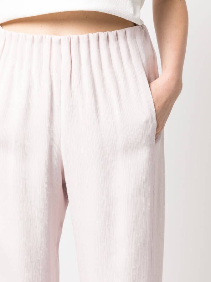 Emporio Armani Broek met wijde pijpen Roze