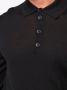Emporio Armani Gebreid poloshirt Zwart - Thumbnail 5
