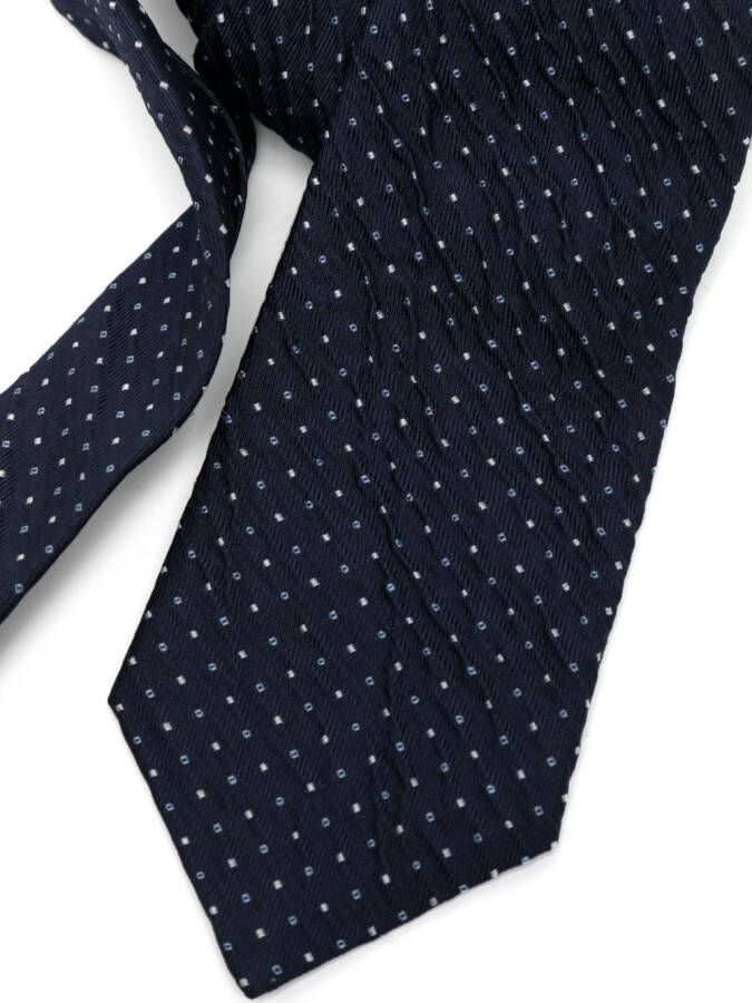 Emporio Armani Stropdas met geometrische print Blauw