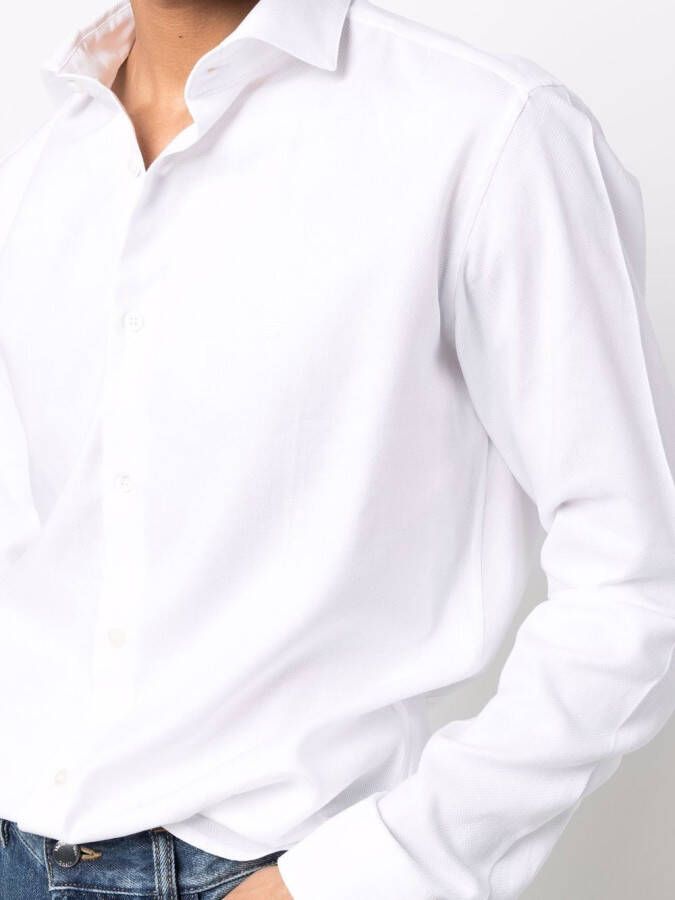 Emporio Armani Getailleerd overhemd Wit