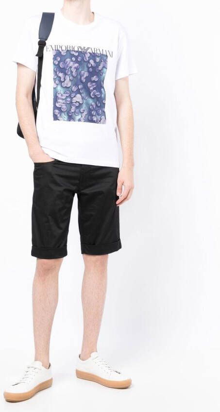Emporio Armani Lustrous Comfort boardshorts Zwart