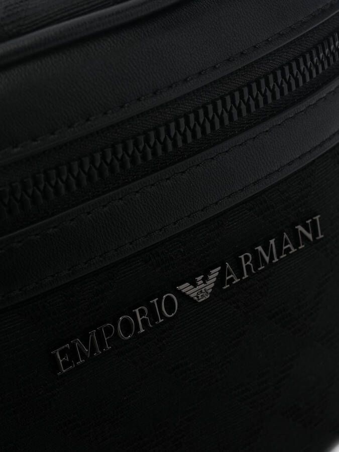 Emporio Armani Heuptas met monogram Zwart