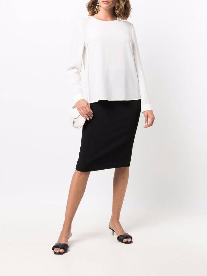 Emporio Armani High waist midi-rok Zwart