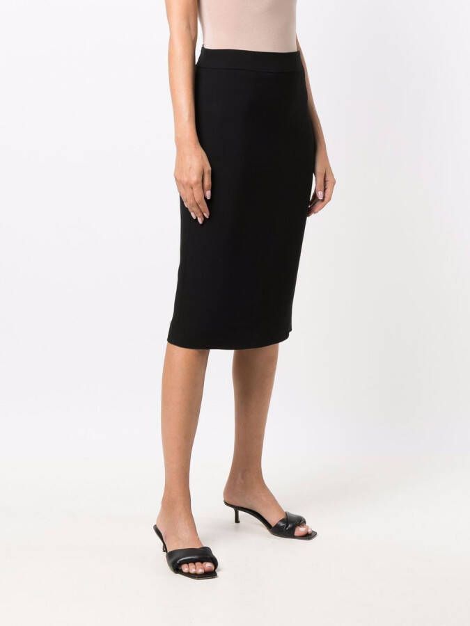 Emporio Armani High waist midi-rok Zwart
