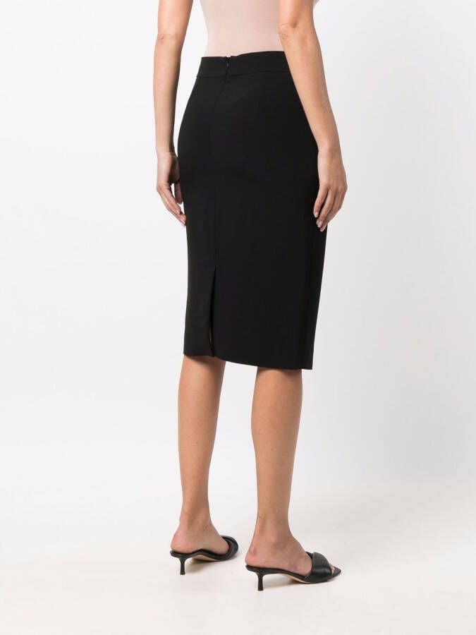 Emporio Armani High waist midi-rok Zwart