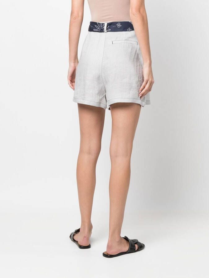 Emporio Armani High waist shorts Beige