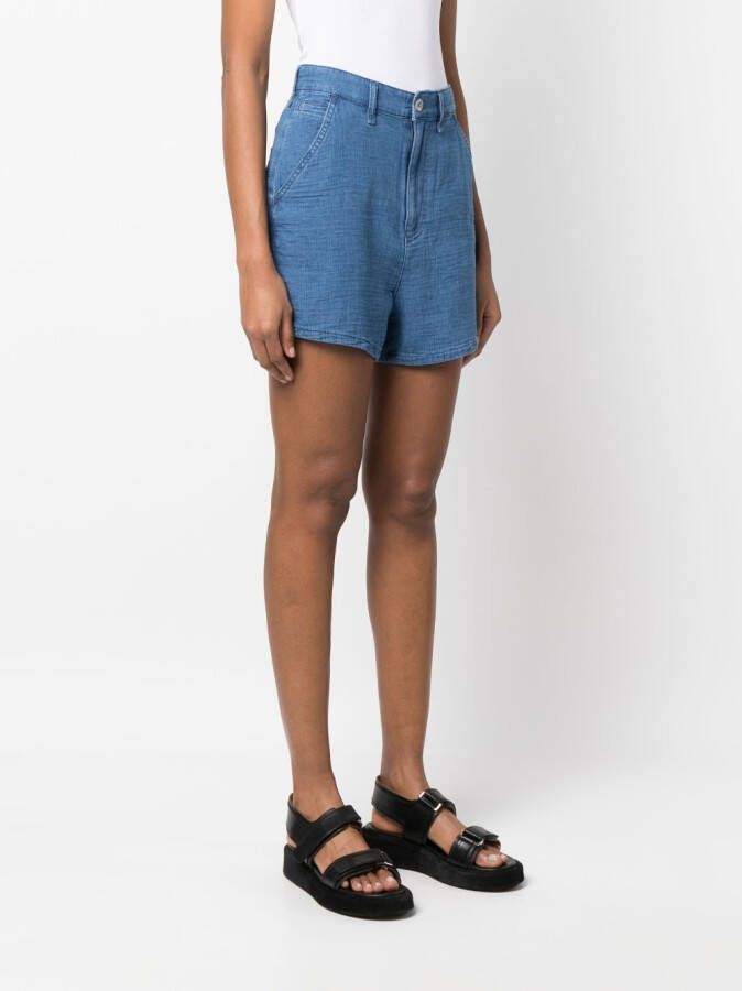 Emporio Armani High waist shorts Blauw