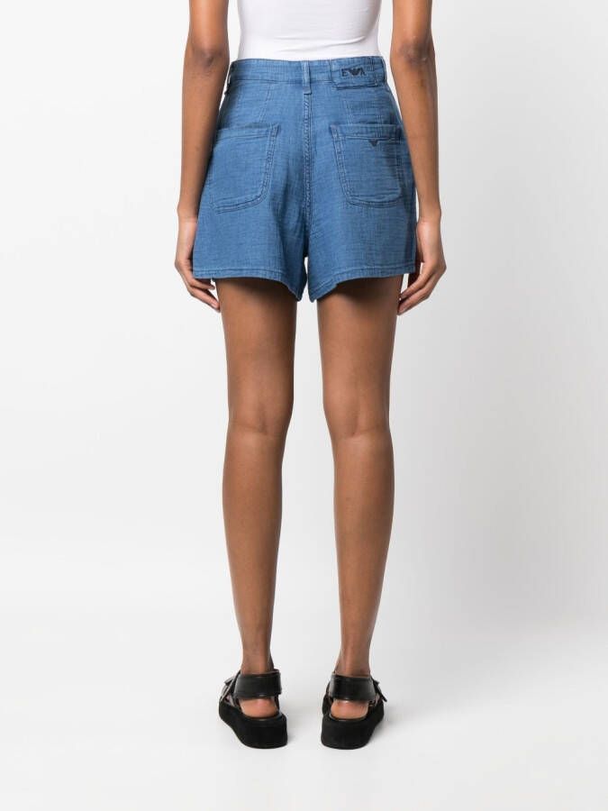 Emporio Armani High waist shorts Blauw